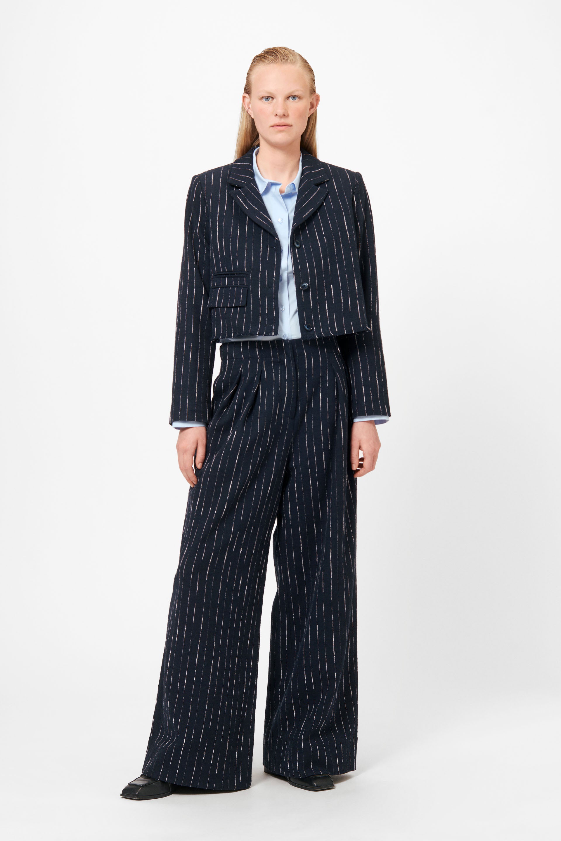 Lovechild 1979 Eileene Pants Pants 907 White Bouclé Stripe