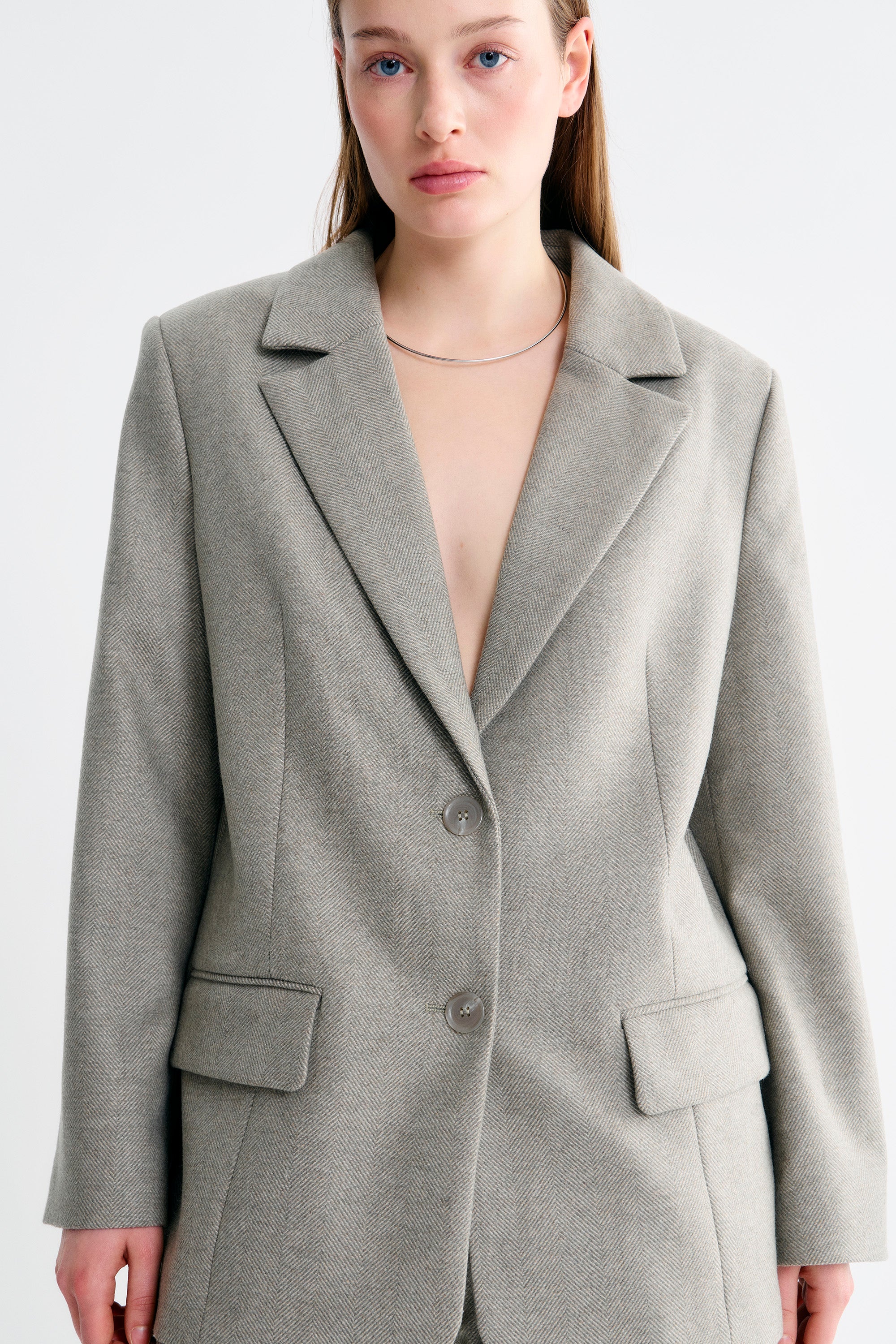 Lovechild 1979 Noomi Blazer Blazer 700 Egret Herringbone